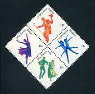American Dance Mint Block of 4 United States, 1978